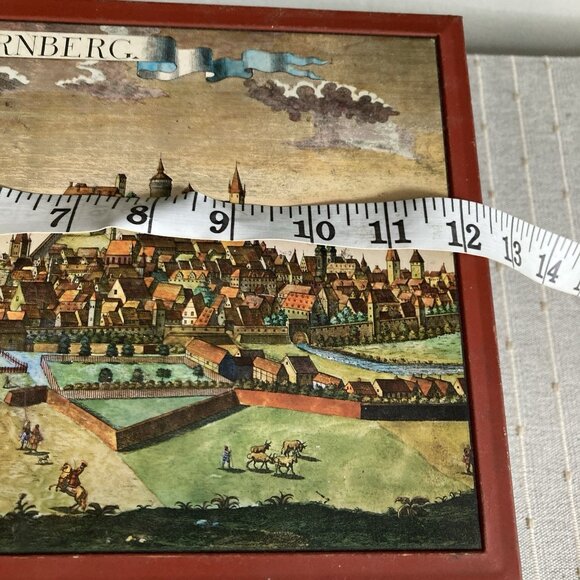 VTG Cookie LG Biscuit Tin Otto Schmidt Nurnberg Germany Colorful Litho Graphics - Picture 12 of 13